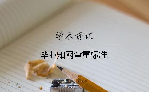 畢業知網查重標準