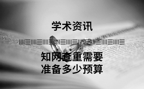 知網查重需要準備多少預算