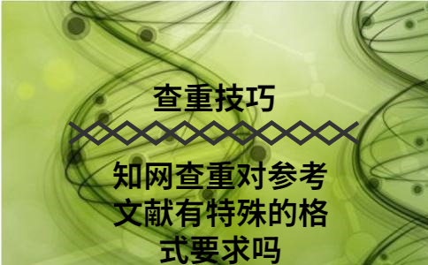 知網查重對參考文獻有什么特殊的格式要求嗎