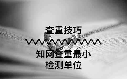 知網查重有最小檢測單位嗎？是句子嗎？