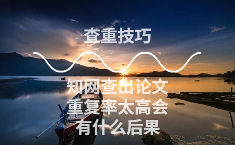 知網查出論文重復率太高會有什么后果