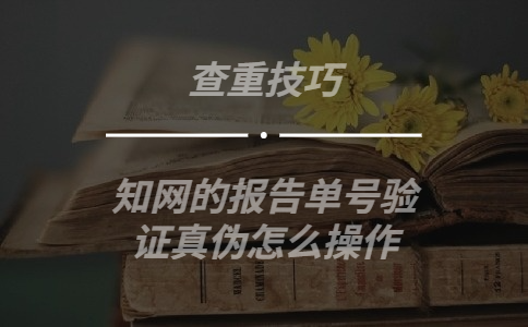 知網(wǎng)的報(bào)告單號(hào)驗(yàn)證真?zhèn)卧趺床僮? width=