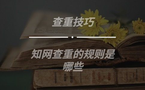 知網查重的規則是哪些