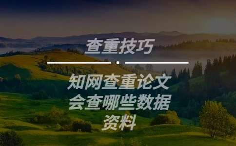 知網查重論文會查哪些數據資料