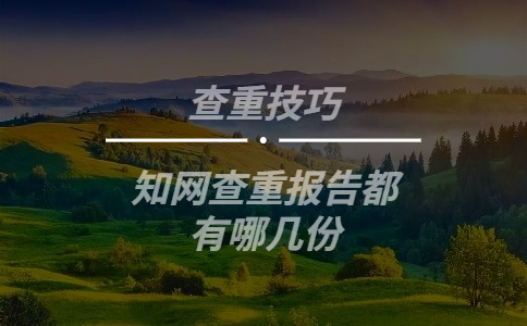 知網(wǎng)查重報(bào)告都有哪幾份
