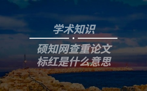 知網(wǎng)查重論文標(biāo)紅是什么意思