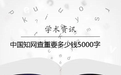 中國知網查重要多少錢5000字