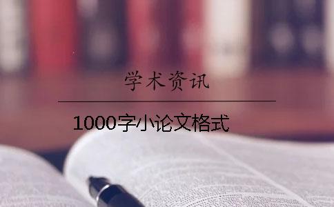 1000字小論文格式