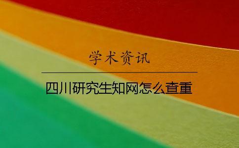 四川研究生知網(wǎng)怎么查重