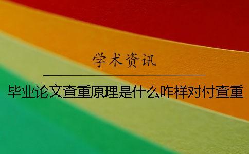 畢業論文查重原理是什么咋樣對付查重