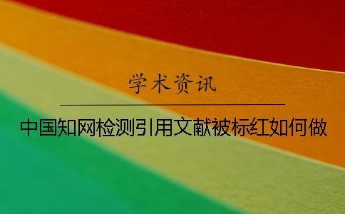 中國知網檢測引用文獻被標紅如何做？